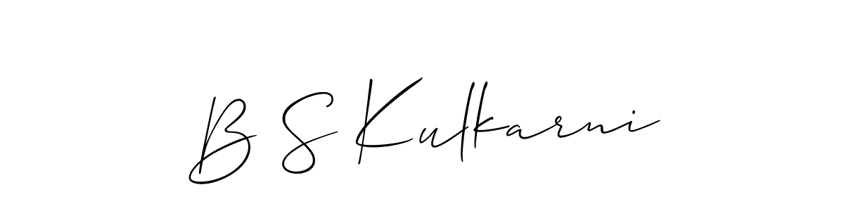 You can use this online signature creator to create a handwritten signature for the name B S Kulkarni. This is the best online autograph maker. B S Kulkarni signature style 2 images and pictures png