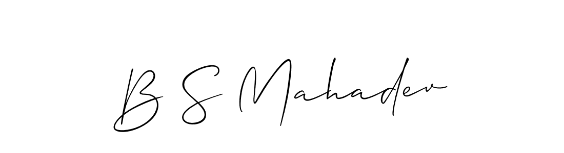 Design your own signature with our free online signature maker. With this signature software, you can create a handwritten (Allison_Script) signature for name B S Mahadev. B S Mahadev signature style 2 images and pictures png