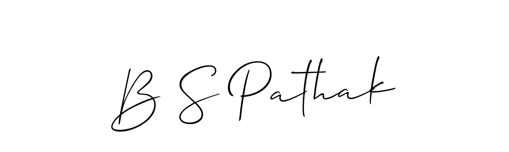 Also we have B S Pathak name is the best signature style. Create professional handwritten signature collection using Allison_Script autograph style. B S Pathak signature style 2 images and pictures png