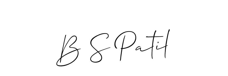 Best and Professional Signature Style for B S Patil. Allison_Script Best Signature Style Collection. B S Patil signature style 2 images and pictures png