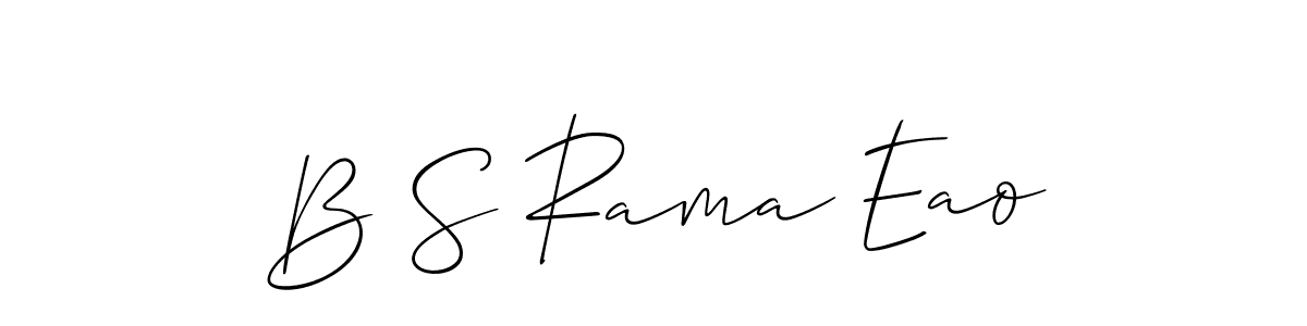 Also we have B S Rama Eao name is the best signature style. Create professional handwritten signature collection using Allison_Script autograph style. B S Rama Eao signature style 2 images and pictures png