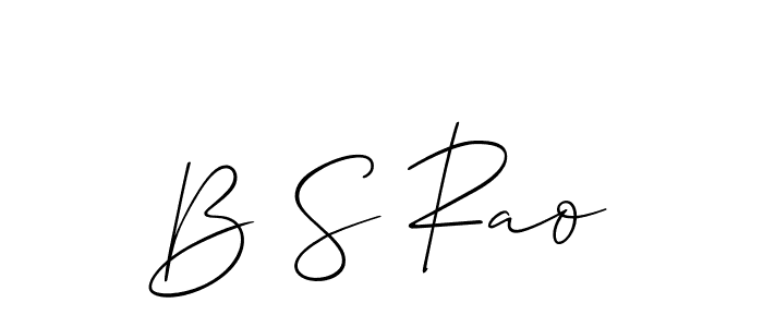 How to Draw B S Rao signature style? Allison_Script is a latest design signature styles for name B S Rao. B S Rao signature style 2 images and pictures png