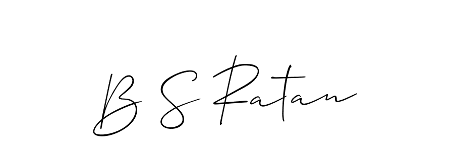 B S Ratan stylish signature style. Best Handwritten Sign (Allison_Script) for my name. Handwritten Signature Collection Ideas for my name B S Ratan. B S Ratan signature style 2 images and pictures png