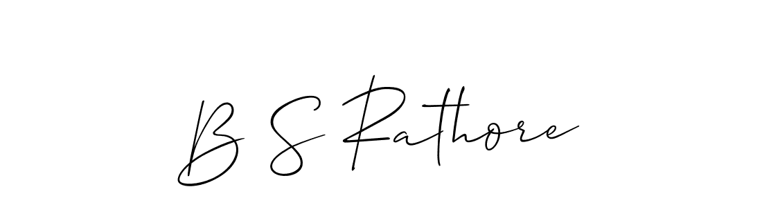 Create a beautiful signature design for name B S Rathore. With this signature (Allison_Script) fonts, you can make a handwritten signature for free. B S Rathore signature style 2 images and pictures png