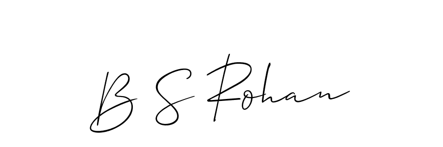 Also You can easily find your signature by using the search form. We will create B S Rohan name handwritten signature images for you free of cost using Allison_Script sign style. B S Rohan signature style 2 images and pictures png