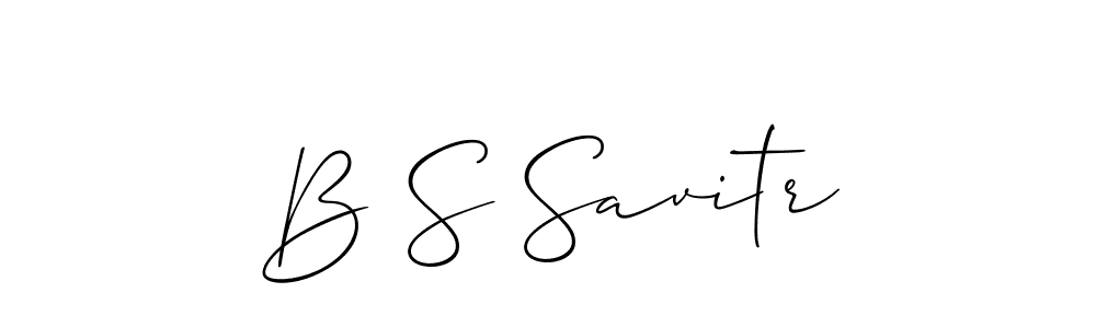How to Draw B S Savitr signature style? Allison_Script is a latest design signature styles for name B S Savitr. B S Savitr signature style 2 images and pictures png