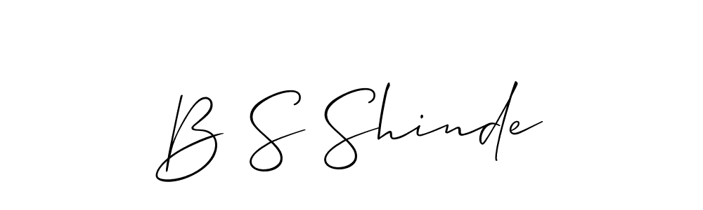 Make a beautiful signature design for name B S Shinde. With this signature (Allison_Script) style, you can create a handwritten signature for free. B S Shinde signature style 2 images and pictures png