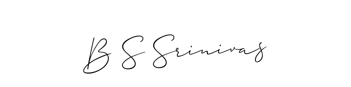 Also we have B S Srinivas name is the best signature style. Create professional handwritten signature collection using Allison_Script autograph style. B S Srinivas signature style 2 images and pictures png