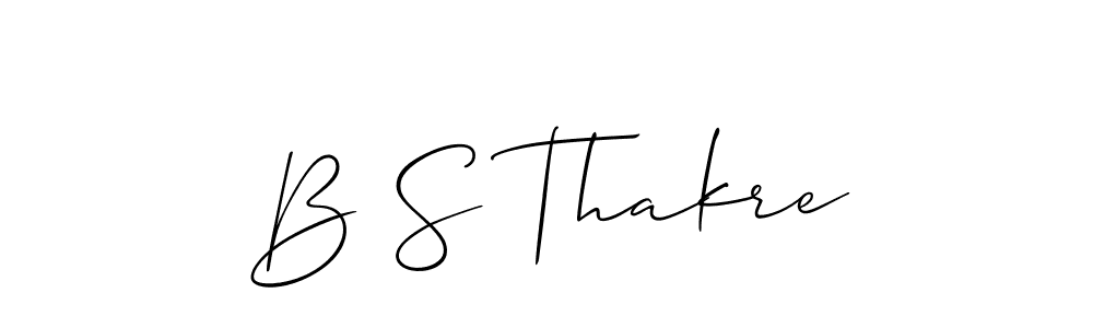 How to make B S Thakre signature? Allison_Script is a professional autograph style. Create handwritten signature for B S Thakre name. B S Thakre signature style 2 images and pictures png