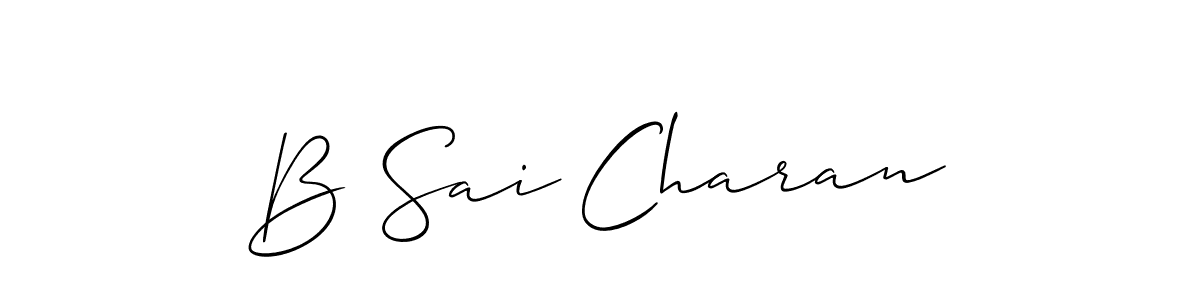 B Sai Charan stylish signature style. Best Handwritten Sign (Allison_Script) for my name. Handwritten Signature Collection Ideas for my name B Sai Charan. B Sai Charan signature style 2 images and pictures png