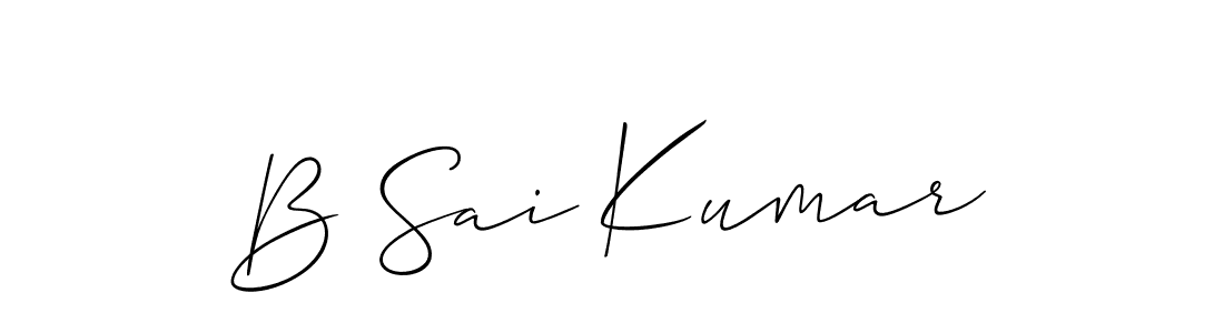 How to make B Sai Kumar signature? Allison_Script is a professional autograph style. Create handwritten signature for B Sai Kumar name. B Sai Kumar signature style 2 images and pictures png