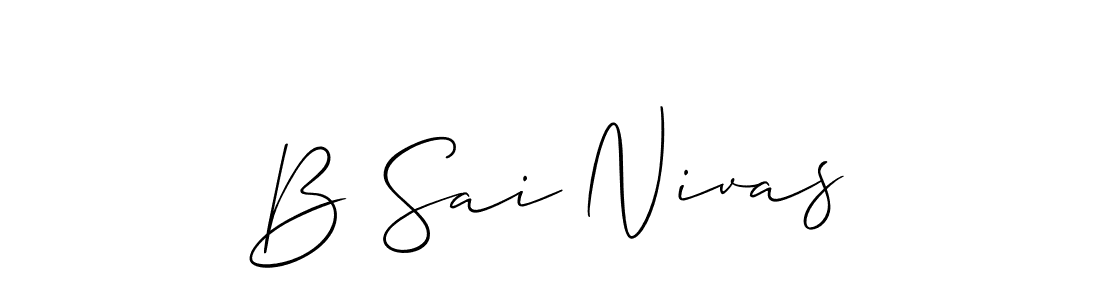 How to make B Sai Nivas signature? Allison_Script is a professional autograph style. Create handwritten signature for B Sai Nivas name. B Sai Nivas signature style 2 images and pictures png