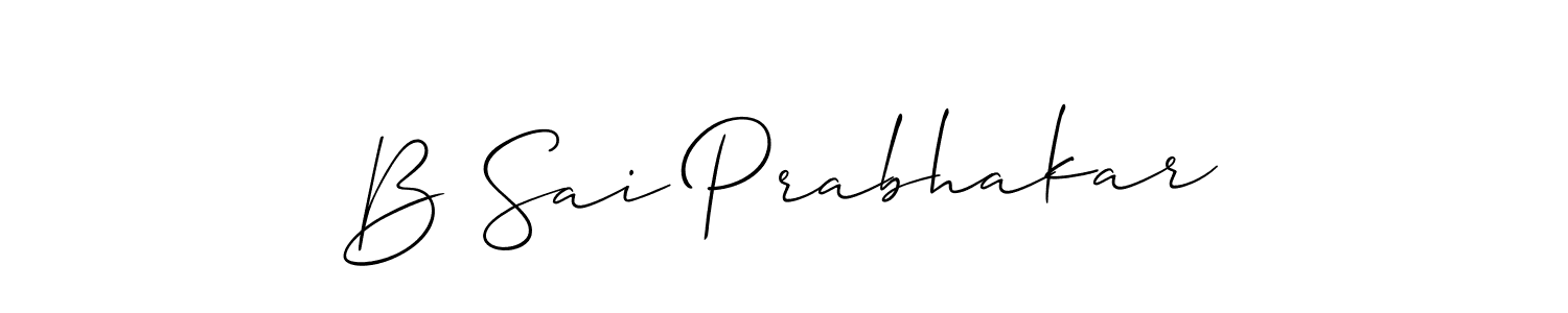 B Sai Prabhakar stylish signature style. Best Handwritten Sign (Allison_Script) for my name. Handwritten Signature Collection Ideas for my name B Sai Prabhakar. B Sai Prabhakar signature style 2 images and pictures png