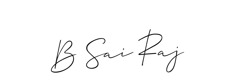 You should practise on your own different ways (Allison_Script) to write your name (B Sai Raj) in signature. don't let someone else do it for you. B Sai Raj signature style 2 images and pictures png