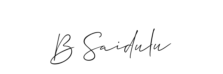 How to make B Saidulu signature? Allison_Script is a professional autograph style. Create handwritten signature for B Saidulu name. B Saidulu signature style 2 images and pictures png