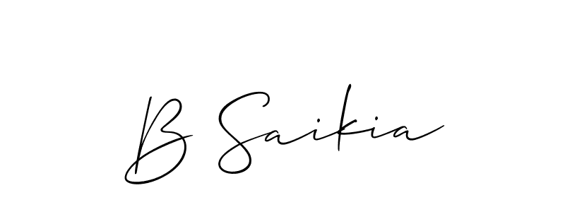 Make a beautiful signature design for name B Saikia. Use this online signature maker to create a handwritten signature for free. B Saikia signature style 2 images and pictures png