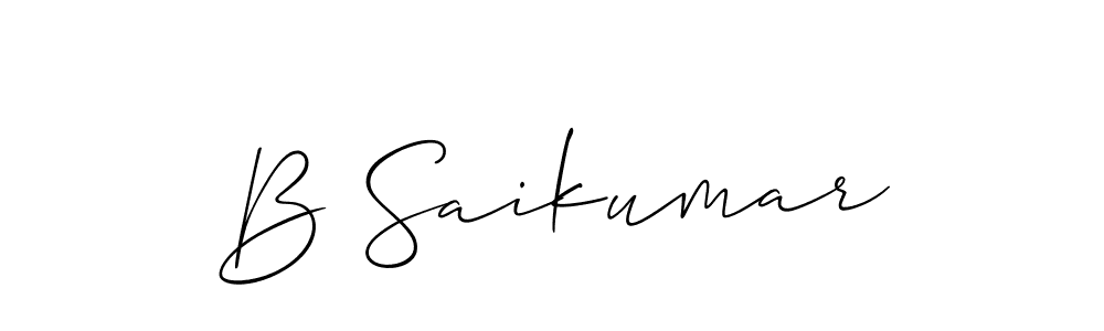 Best and Professional Signature Style for B Saikumar. Allison_Script Best Signature Style Collection. B Saikumar signature style 2 images and pictures png