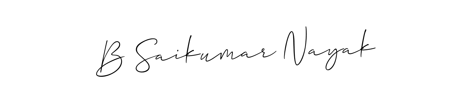 Also You can easily find your signature by using the search form. We will create B Saikumar Nayak name handwritten signature images for you free of cost using Allison_Script sign style. B Saikumar Nayak signature style 2 images and pictures png