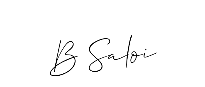 Once you've used our free online signature maker to create your best signature Allison_Script style, it's time to enjoy all of the benefits that B Saloi name signing documents. B Saloi signature style 2 images and pictures png