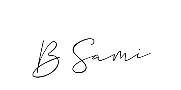 Best and Professional Signature Style for B Sami. Allison_Script Best Signature Style Collection. B Sami signature style 2 images and pictures png