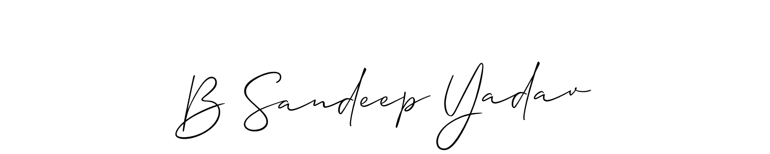 This is the best signature style for the B Sandeep Yadav name. Also you like these signature font (Allison_Script). Mix name signature. B Sandeep Yadav signature style 2 images and pictures png