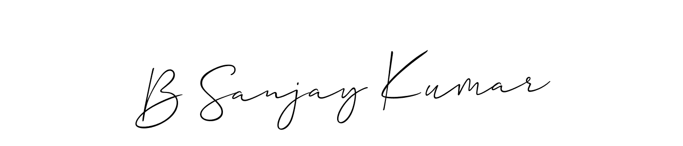 How to make B Sanjay Kumar signature? Allison_Script is a professional autograph style. Create handwritten signature for B Sanjay Kumar name. B Sanjay Kumar signature style 2 images and pictures png