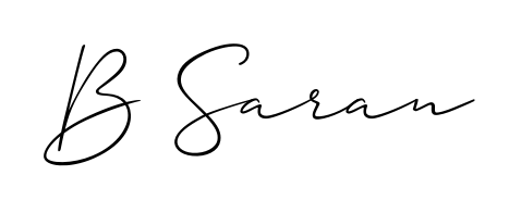 The Allison_Script font transforms the name B Saran into an executive sign with sharp precision and distinguished character. B Saran signature style 2 images and pictures png