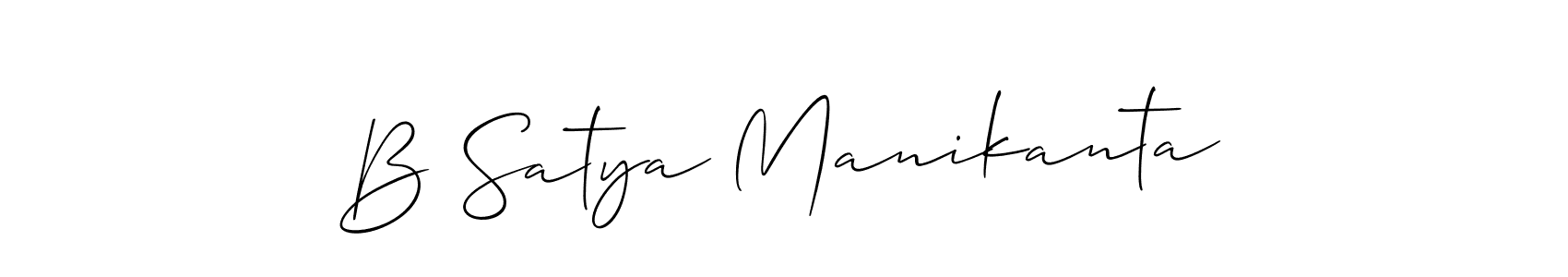 B Satya Manikanta stylish signature style. Best Handwritten Sign (Allison_Script) for my name. Handwritten Signature Collection Ideas for my name B Satya Manikanta. B Satya Manikanta signature style 2 images and pictures png