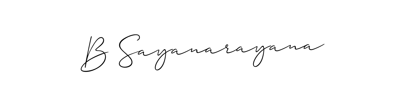 You should practise on your own different ways (Allison_Script) to write your name (B Sayanarayana) in signature. don't let someone else do it for you. B Sayanarayana signature style 2 images and pictures png