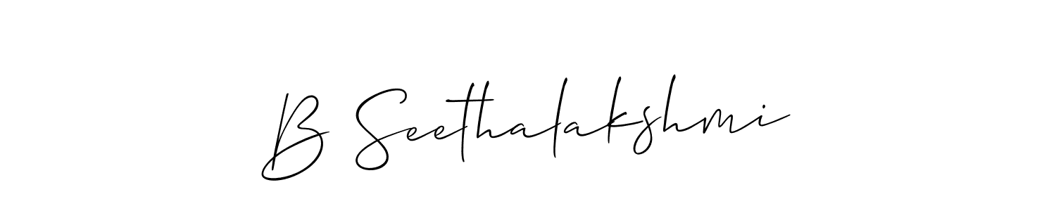 Once you've used our free online signature maker to create your best signature Allison_Script style, it's time to enjoy all of the benefits that B Seethalakshmi name signing documents. B Seethalakshmi signature style 2 images and pictures png