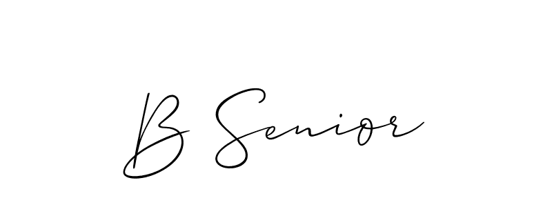 See photos of B Senior official signature by Spectra . Check more albums & portfolios. Read reviews & check more about Allison_Script font. B Senior signature style 2 images and pictures png