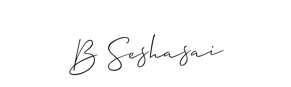 You should practise on your own different ways (Allison_Script) to write your name (B Seshasai) in signature. don't let someone else do it for you. B Seshasai signature style 2 images and pictures png