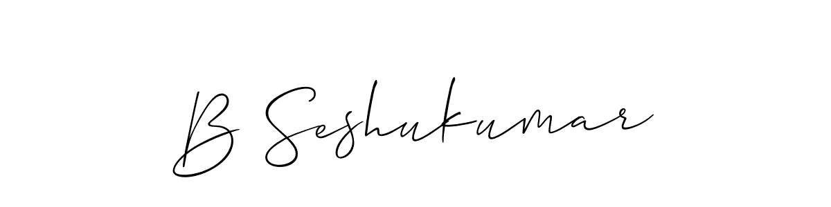 if you are searching for the best signature style for your name B Seshukumar. so please give up your signature search. here we have designed multiple signature styles  using Allison_Script. B Seshukumar signature style 2 images and pictures png