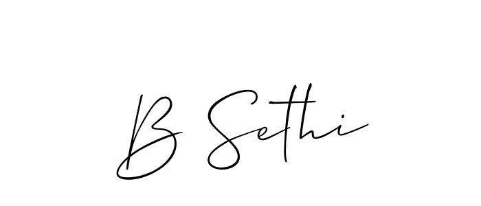 B Sethi stylish signature style. Best Handwritten Sign (Allison_Script) for my name. Handwritten Signature Collection Ideas for my name B Sethi. B Sethi signature style 2 images and pictures png