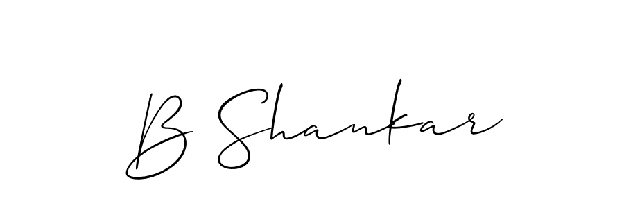 Create a beautiful signature design for name B Shankar. With this signature (Allison_Script) fonts, you can make a handwritten signature for free. B Shankar signature style 2 images and pictures png
