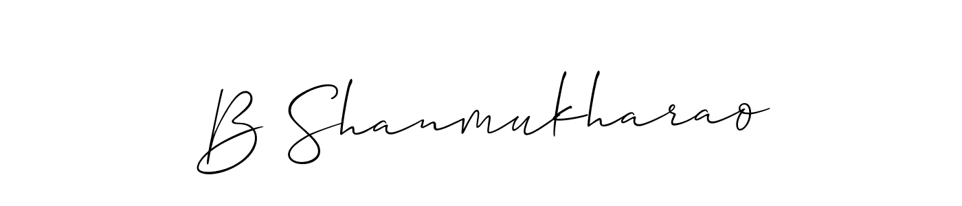 if you are searching for the best signature style for your name B Shanmukharao. so please give up your signature search. here we have designed multiple signature styles  using Allison_Script. B Shanmukharao signature style 2 images and pictures png