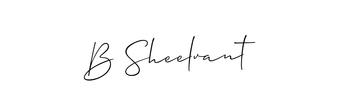 You should practise on your own different ways (Allison_Script) to write your name (B Sheelvant) in signature. don't let someone else do it for you. B Sheelvant signature style 2 images and pictures png