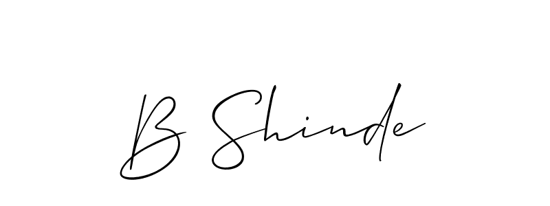 Create a beautiful signature design for name B Shinde. With this signature (Allison_Script) fonts, you can make a handwritten signature for free. B Shinde signature style 2 images and pictures png