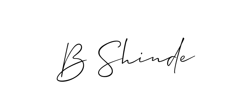 Create a beautiful signature design for name B Shinde. With this signature (Allison_Script) fonts, you can make a handwritten signature for free. B Shinde signature style 2 images and pictures png