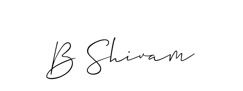 Allison_Script is a professional signature style that is perfect for those who want to add a touch of class to their signature. It is also a great choice for those who want to make their signature more unique. Get B Shivam name to fancy signature for free. B Shivam signature style 2 images and pictures png