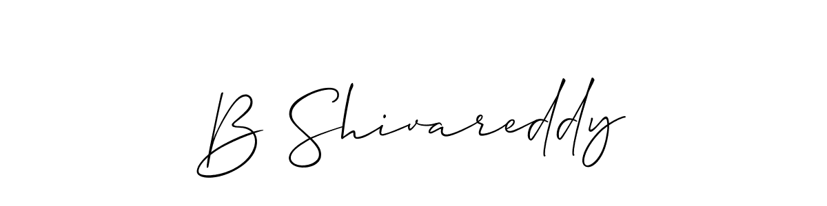 Also You can easily find your signature by using the search form. We will create B Shivareddy name handwritten signature images for you free of cost using Allison_Script sign style. B Shivareddy signature style 2 images and pictures png