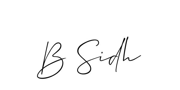 if you are searching for the best signature style for your name B Sidh. so please give up your signature search. here we have designed multiple signature styles  using Allison_Script. B Sidh signature style 2 images and pictures png