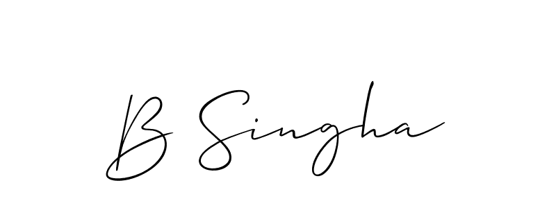 Also You can easily find your signature by using the search form. We will create B Singha name handwritten signature images for you free of cost using Allison_Script sign style. B Singha signature style 2 images and pictures png