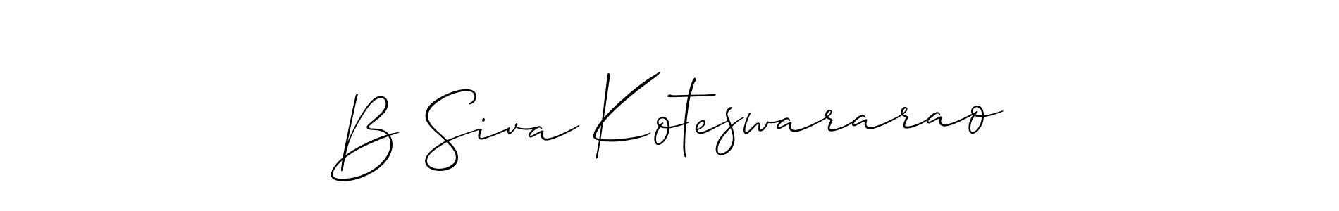 How to make B Siva Koteswararao signature? Allison_Script is a professional autograph style. Create handwritten signature for B Siva Koteswararao name. B Siva Koteswararao signature style 2 images and pictures png