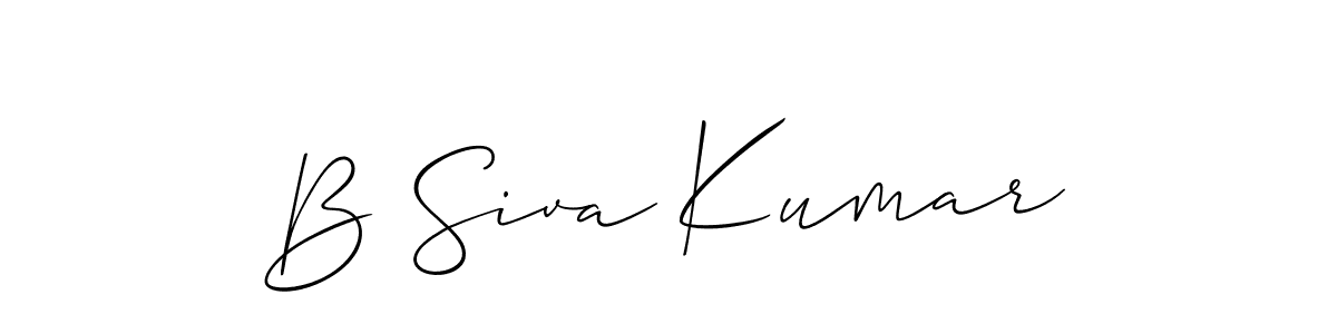 Make a beautiful signature design for name B Siva Kumar. With this signature (Allison_Script) style, you can create a handwritten signature for free. B Siva Kumar signature style 2 images and pictures png