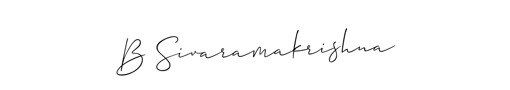 Allison_Script is a professional signature style that is perfect for those who want to add a touch of class to their signature. It is also a great choice for those who want to make their signature more unique. Get B Sivaramakrishna name to fancy signature for free. B Sivaramakrishna signature style 2 images and pictures png