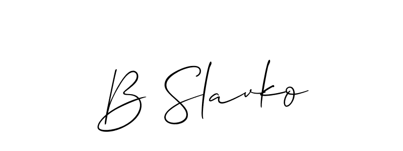 Make a beautiful signature design for name B Slavko. Use this online signature maker to create a handwritten signature for free. B Slavko signature style 2 images and pictures png