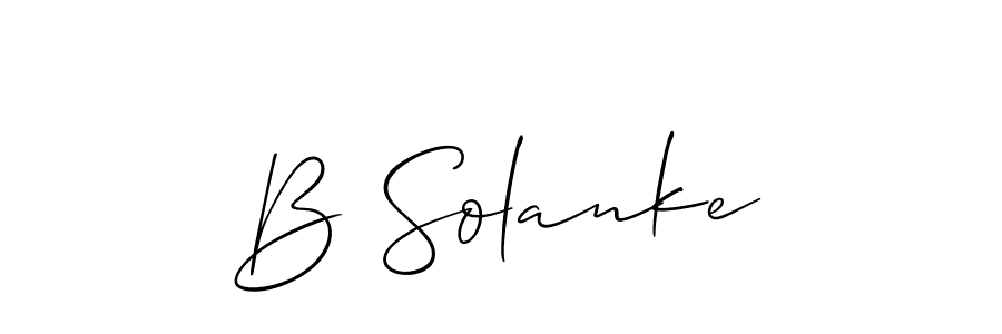 Make a short B Solanke signature style. Manage your documents anywhere anytime using Allison_Script. Create and add eSignatures, submit forms, share and send files easily. B Solanke signature style 2 images and pictures png