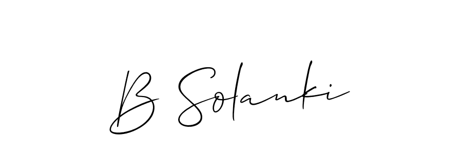 Also You can easily find your signature by using the search form. We will create B Solanki name handwritten signature images for you free of cost using Allison_Script sign style. B Solanki signature style 2 images and pictures png