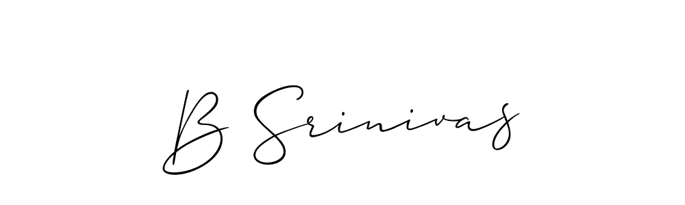 Use a signature maker to create a handwritten signature online. With this signature software, you can design (Allison_Script) your own signature for name B Srinivas. B Srinivas signature style 2 images and pictures png